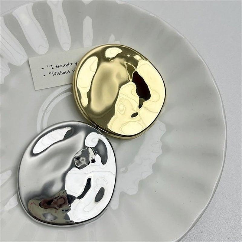 OIDIMS Vintage Geometric Metal Brooch Pins for Women Men Fashion Irregular Round Corsage Lapel Badges Coat Sweater Scarves Shawl Dress Accessory Fashion Wedding Party Prom Jewelry for Girlfriend Ladies - Image 4